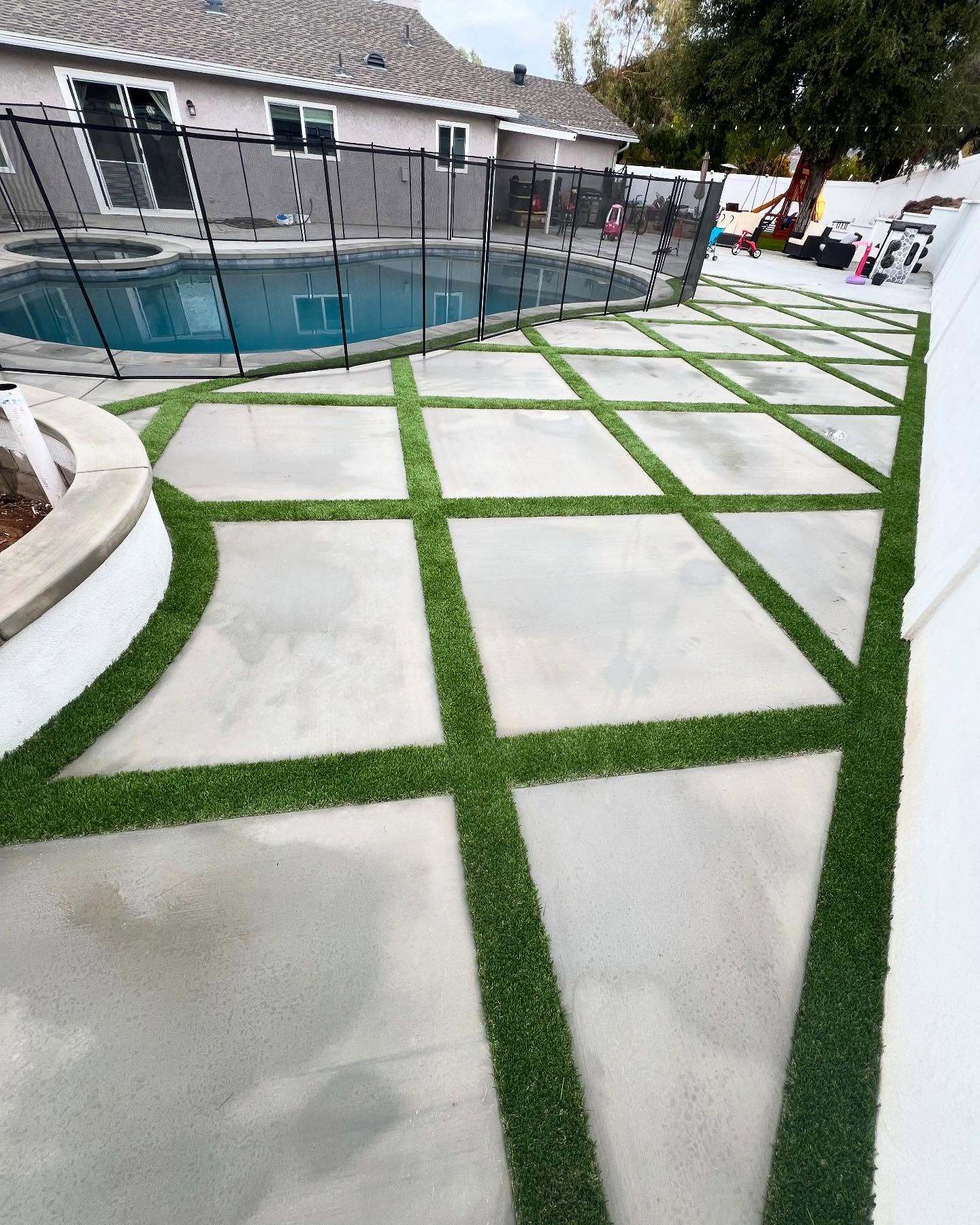 Concrete Services, Concrete & Artificial Turf Strips, Menifee, CA